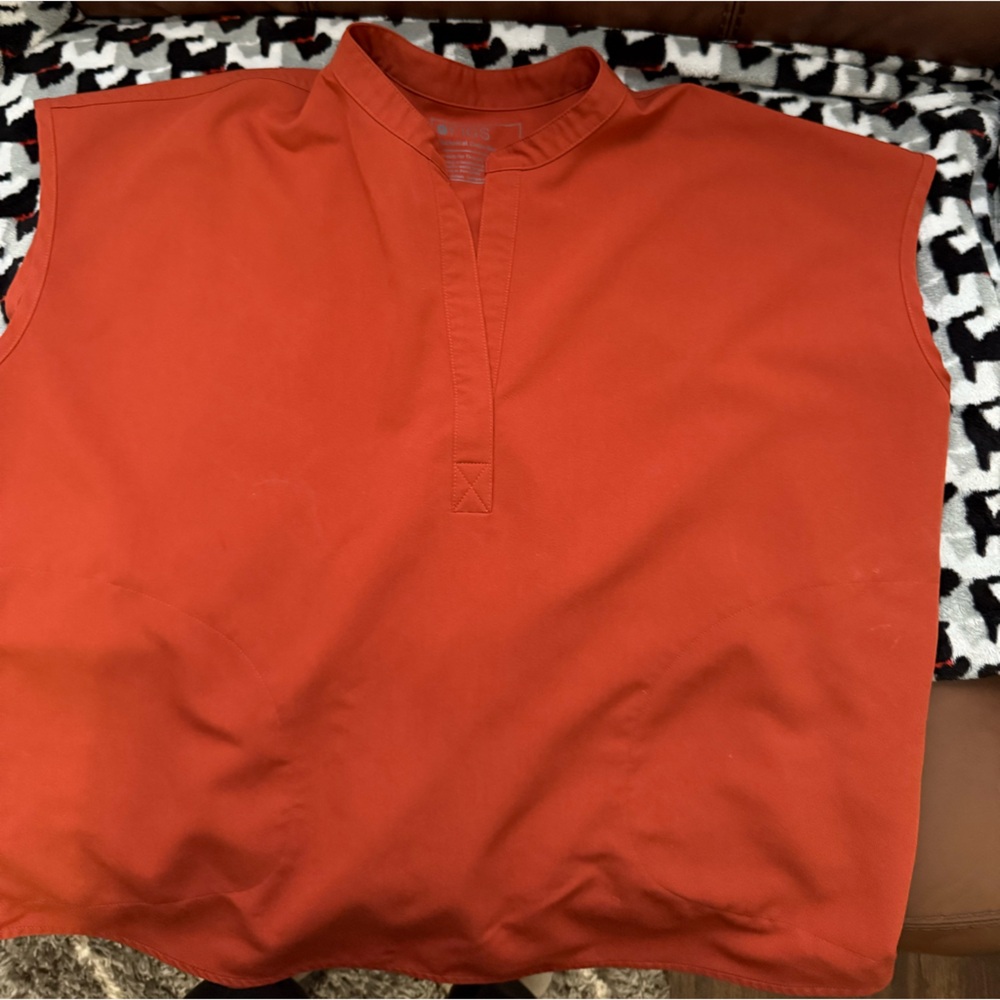 Figs Sleeveless Tunic Top in Deep Orange